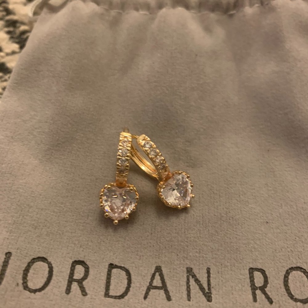 Jordan Road Luv 18K Gold-Plated Crystal Earrings